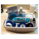 Bathroom Vanity Glass Soap Dishes, Containers, Black And Decker Scumbuster Cordless Scrubber And Mor