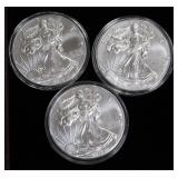 "American Silver Eagle" Bullion Coins, Each Coin Is One (1) Ounce Fine Silver, Includes Years 2013-2