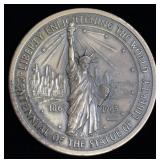 1965 Statue Of Liberty Centennial Bronze Medal Series No. 1 Federal Hall Memorial, 2.5"Dia