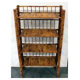 Collapsible Bamboo 4-Tier Shelving Unit, 51.5"H x 28"W x 13"D