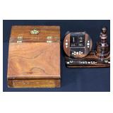 Vintage Masonic Wood Ballot Box With White And Black Balls (18) From Kansas City Area And Wood Perpe