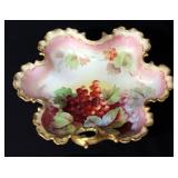 Thomas Bavaria China Plates With Floral Design And Gold Trim, Rosenthal Monbijou Grapes Candy Dish A