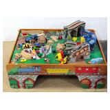 Thomas The Train Table With Under Table Storage Shelves, 16"H x 46"W x 33"D And Various Tracks, Acce
