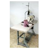 Juki Industrial Unison-Feed Lock Stitch Sewing Machine Model #DNU-1541S,With Table, Pedal, Knee Pres
