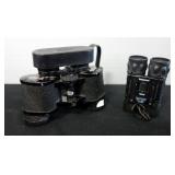 Tasco 10 x 25 Binoculars And Sears Model 2527 7 x 35 Binoculars