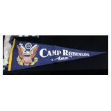 Military Collection Includes POW/MIA Flag, Coast Guard Flag, WWII Souvenir Silk, Camp Robinson Penda