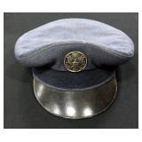 US Army Peaked Caps With Insignia, Qty 3 And Army Hat Braid