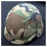 Army Helmet Marked M-2 With Camo Cover And Extra Camo Covers