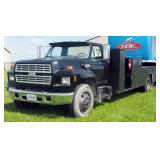 1987 Ford F700 Truck, VIN # 1FDXT74P3HVA40542, Miles On Odometer 205,914 Truck Had Total Overhaul at