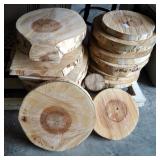 Hand Made Oak Chargers With Live Edge, Qty 20