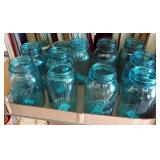 Vintage Blue Ball Perfect Canning Jars, Pints, Qty 4 ,Quart Jars, Qty 19