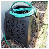 Hose Reel Assortment Including Wall Mount Rolling Cart And Decorative Winder Total Qty 3
