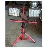 Collapsable Stand Dual Electric Shop Light