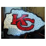 Lighted Chiefs Arrowhead Sign 24" X 36"