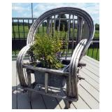 Woven Willow Chair Converted to Planter