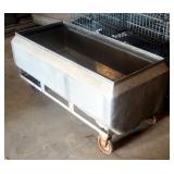 Stainless Steel Rolling Trough With Drain, 23" X 47" X 23"