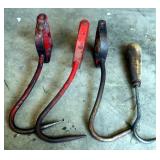 Vintage Meat Cleavers Assorted Hooks And More, Qty 12