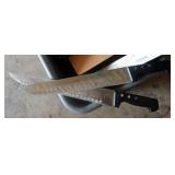 Butcher Knives, Including Victorinox, Giesser, And J. Russell Kevlar Gloves, Sharpening Stones And M