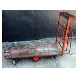 Heavy Duty Steel 4-Wheeled Push Cart, 40" x 18" x 60"