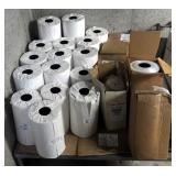 15", 18" And 24" Rolls Of White Butcher Paper, Qty 18, 15" And 18" Single Wound Plastic Sheeting And
