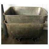 Stainless Steel Rolling Trough, Qty 2, 22" x 32" x 24"