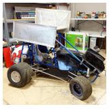 Sprint Car, High Power Short Dirt Oval Race Vehicle, Frame, Tires, Wings, Parts, Project Car