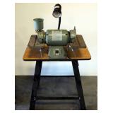 Central Machinery 6" Tool Grinder 1/2HP Model 46727, Powers On, On Stand