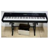 Yamaha S08 88 Key Music Synthesizer With Power Cord, Pedal, Stand And Manual