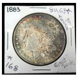 1883 Morgan Silver Dollar, Toned