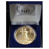 1933 Double Eagle 14 mg 24K Gold Clad Tribute Proof, Non-Monetary $20 Coin, In National Collectors M
