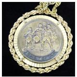 Commemorative Coins Includes American Mint Statue Of Liberty Silver Plated Color Coin, 9-11 NYPD Cha