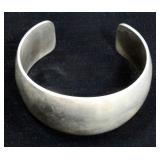 Native American Made Sterling Silver Cuff Bracelet, Marked G. Montano IHMSS (Indian Hand Made Sterli