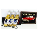 Budweiser Ice Draft Light Beer Dimensional Wall Hanging Light, 16.5"H x 19.5"W x 6"D, Powers On, And
