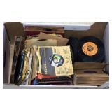 Vintage 45 Record Collection, Unsorted, Includes Fats Domino, Patsy Cline, Connie Francis, Roy Clark