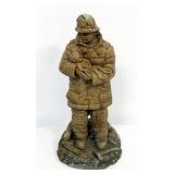 Statuette Of Firefighter Carrying A Baby, 16" Tall