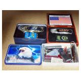 Pocket Knives, Includes U.S. Army Knife And Lighter Set In Wood Box, #24 Knife And Lighter Set In Ti