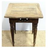 Carved Wood Side Table 24" Tall x 20" Wide