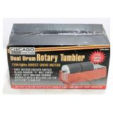 Chicago Electric Dual Drum Rotary Tumbler 90979 In Box
