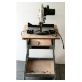 Craftsman 8-1/4" Compound Miter Saw, Mounted On Stand, Powers On