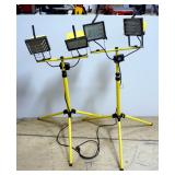 Chicago Electric Halogen Twin Head Shop Lights On Stand Qty 2