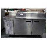 Delfield Stainless Steel Refrigerated Pizza Prep Station, 41"H x 60"W x 28"D, Powers On