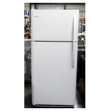 Frigidaire 18 Cu. Ft. Top Freezer Refrigerator, Model FFTR1814TW8, Manufactured 04-19, Powers On