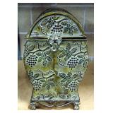 Two Metal Decorative Containers, 18" Tall x 11" Wide x 8" Deep And 12" Tall x 16" Wide x 9" Deep
