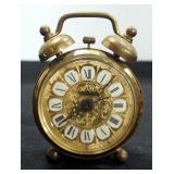 Linden Vintage Gold Toned Alarm Clock, Made In West Germany