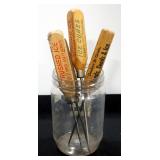 Branded Vintage Icepicks, Includes Artisan Ice And Cold Storage Co, Dick Bros, And More