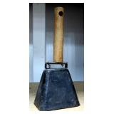 Antique Cowbell With Wood Handle