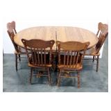 Oval Claw Footed Dining Room Table With Two Leaves, 42" Wide x 63" Long (With Both Leaves Inserted),