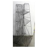 Collapsible Wire Display Racks With Four Shelves, Can be Level Or Angled, Qty 2, 48" Tall x 20" Wide