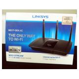 Linksys Max-Stream AC1750 MU-MIMO Gigabit Router Model EA7300, In Box With Cords And Manual