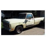 1982 Dodge D150 Pickup Miser LWB Truck, VIN # 1B7FD14PXCS266176, Edelbrock Intake And Carb, Plus Hea